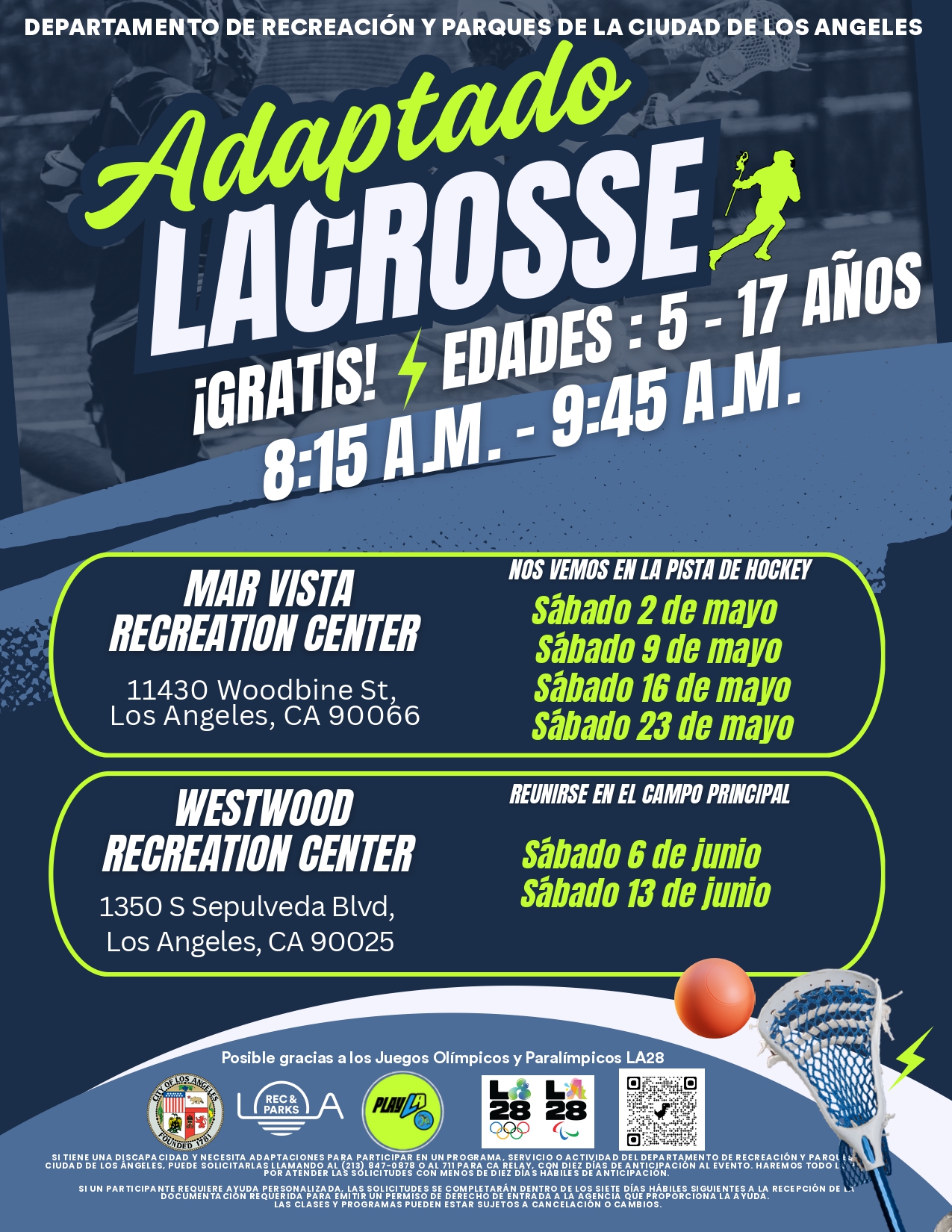 Adaptive Lacrosse 2026 spanish version